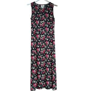 Vintage 90's Floral Maxi Sleeveless Dress Sz‎ 6